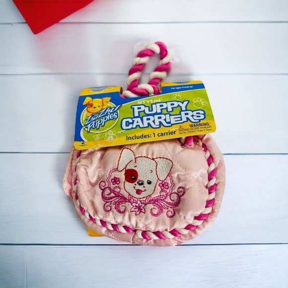 Zhu Zhu Puppies Stylin' Carriers Pink Braided Handle Purse Hook & Loop NEW - Picture 1 of 9